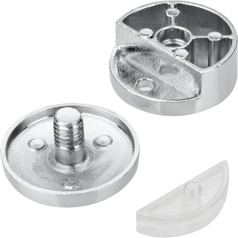 Upgraded 3-5mm Frameless Mirror Mounting Hardware 4 Pack Dual-Screw Fixing Mirror Mounting Kit with Heavy Duty Long Screws & Anchors