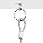 AccEncy 2Pcs M8 Stainless Steel Extra Large Heavy Duty Ring and Square Wall Mount Ceiling Indoor/Outdoor Hooks