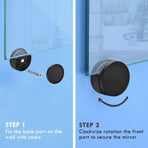 Black Frameless Mirror Mounting Hardware Kit Zinc Alloy Mirror Holders Mirror Mounting Brackets Glass Clips Clamps Bathroom Mirrors Supporting Sheet Fits for 3-5mm Thick Glass (8 Pack)
