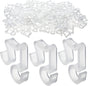 100 Pcs Outdoor Light Clips Hooks for Outdoor String Lights Gutter Clips for Hanging Christmas Village Accessories