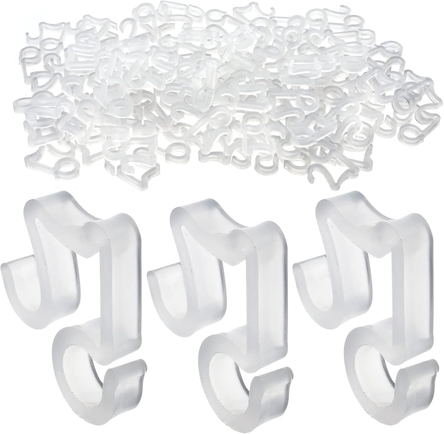 100 Pcs Outdoor Light Clips Hooks for Outdoor String Lights Gutter Clips for Hanging Christmas Village Accessories