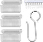 S-Shaped Small Metal Curtain Hooks - 60 Pcs Drapery Hooks for Ceiling Track