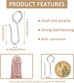 S-Shaped Small Metal Curtain Hooks - 60 Pcs Drapery Hooks for Ceiling Track