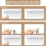 S-Shaped Small Metal Curtain Hooks - 60 Pcs Drapery Hooks for Ceiling Track