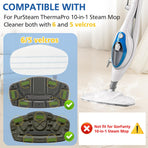 6 Pack Replacement Steam Mop Pads Compatible for PurSteam ThermaPro 10-in-1
