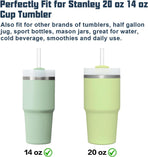 10 PCS Straw Cleaner Brush and 5Pcs Replacement Clear Straw for Stanley Cup 14oz 20oz Tumbler