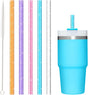 10 PCS Straw Cleaner Brush For Stanley Cup and 5 Pcs Replacement Colors Straw for Stanley Cup 14 oz 20 oz Tumbler