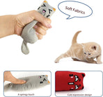Soft Indoor Cat Toys Self Play Interactive Pillows Catnip Filled 5PCS Plush Kitten Teething Set Cute Kitty Chew Bite Resistant Cartoon Mouse Pet Supplies Gifts