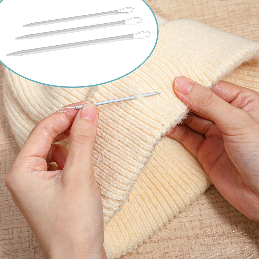 9 PCS Wool Yarn Needles, Darning Needle Nylon Thread Rope Threader Large Eye Tapestry Needle for Weave Hand Weaving Sweater Tools Accessories for Sewing Knitting Crochet Yarn Embroidery