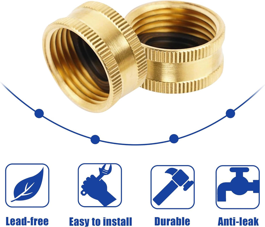 Garden Hose Adapter + Garden Hose End Caps