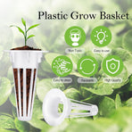Cunhill 100 Pcs Hydroponic Growing Kit Include 50 Pcs Plant Replacement Basket Containers and 50 Pcs Seed Pot Label Compatible with Hydroponic Growing System(0.5 Inch,White)
