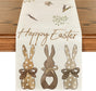 Carrots Rabbit Bunny Happy Easter Table Runner, Spring Summer Seasonal Holiday Kitchen Dining Table Decoration for Indoor Outdoor Home Party Decor 13 x 72 Inch