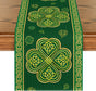 Green Stripes Shamrocks 210 GSM St.Patrick's Day Table Runner, Seasonal Spring Kitchen Dining Table Runner for Home Party Decor 13x72 Inch