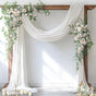 Wedding Arch Draping Fabric 1 Panel 29" x 19Ft Ivory Sheer Chiffon Curtain Drapes 6 Yards for Wedding Ceremony Birthday Party Decoration