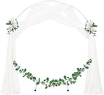 Wedding Arch Draping Fabric 1 Panel 29" x 19Ft Ivory Sheer Chiffon Curtain Drapes 6 Yards for Wedding Ceremony Birthday Party Decoration