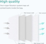 6 Pcs Replacement Refill Dust Bags Compatible with  Q10 S5+, Q10 X5+, Q7 M5+, Q5 Max+, Q5+, S8 Pro Ultra, S8+, Q7 Max+, Q8 Max+, Robotic Vacuums 3L Large Capacity