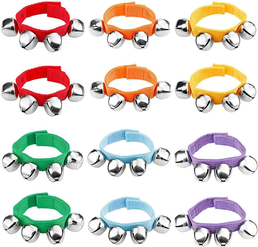 6 PCS Percussion Instruments, Wrist Bells Jingle Bells Musical Rhythm Toys