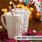 Christmas Paper Straws, Stripe Holiday Straws Bulk in 10 Styles for Drinking, Xmas Party Supplies, DIY Crafts, 125PCS
