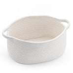 Cute Woven Easter Basket with Handle, Baskets for Gifts Empty, Present Containers for Raffle Baby Shower Burr Basket, Decorative Organizer Box for Storage Baby Toy, 13" D x 8" W x 6" H