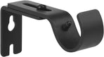 Heavy Duty Adjustable Curtain Rod Brackets and Holders - For 1 1/8 Inch & 1 1/4 Inch Rod, 2 PCS Black