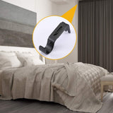 Heavy Duty Adjustable Curtain Rod Brackets and Holders - For 1 1/8 Inch & 1 1/4 Inch Rod, 2 PCS Black - Top-Down View