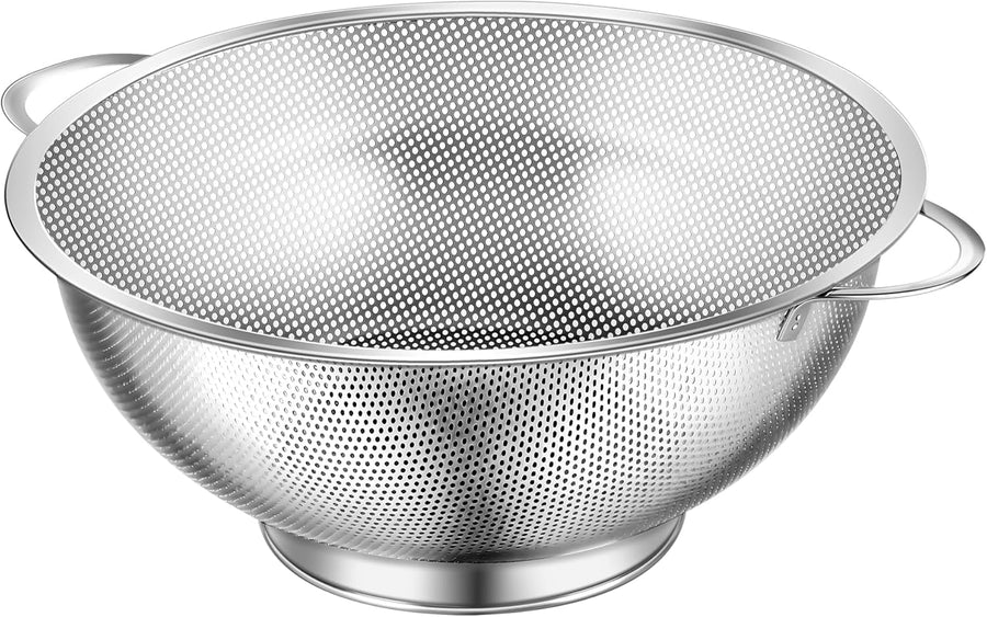 Colander Stainless Steel 3-Quart, Strainer for Kitchen Food, Dishwasher Safe
