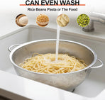 Colander Stainless Steel 3-Quart, Strainer for Kitchen Food, Dishwasher Safe