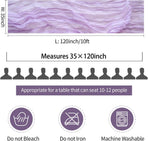 Lilac Purple Cheese Cloth Table Runner Easter Spring Boho Romantic 10ft Lavender Gauze Cheesecloth Table Runner for Baby Shower Decoration Wedding Bridal Shower Table Decor (35x120inch)