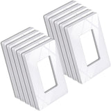 10 Pack of 1-Gang Screwless Wall Plate, USWP6 Gloss Snow White Series, Decorator Outlet Cover, 11.91cm x 7.39cm, Switch Plate Cover for Light Switch, Dimmer, GFCI, USB Receptacle