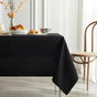 Table Cloth 60x102 Inch Black Tablecloth for 6 Foot Table Washable Polyester Rectangle Tablecloth for Buffet Table, Parties, Holiday Dinner, Wedding