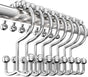 Shower Curtain Hooks Rings 12 Pack, Rust Resistant Double Roller Glide Shower Hooks for Bathroom, Shower Rods and Curtains, Nickel