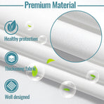 Snap in Shower Curtain Liner Replacement Shower Curtain Liner Removable Liner (1 Pack, 70" W x 54" H-White)