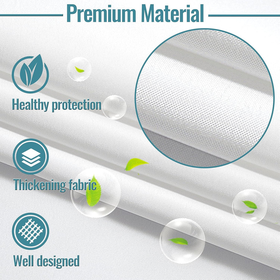 Snap in Shower Curtain Liner Replacement Shower Curtain Liner Removable Liner (1 Pack, 70" W x 54" H-White)