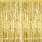 2 Pack Gold Foil Fringe Curtain Metallic Foil Curtain for Wedding Birthday Party Photo Backdrop Wedding Event Decor