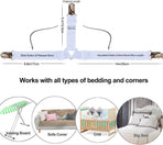 Bed Sheet Holders Straps Fasteners - 4 Pcs Triangle Sheet Fasteners Fitted Flat Sheet Corner Holder Elastic Adjustable Bed Band Sheet Holders Clip Suspenders Grippers White