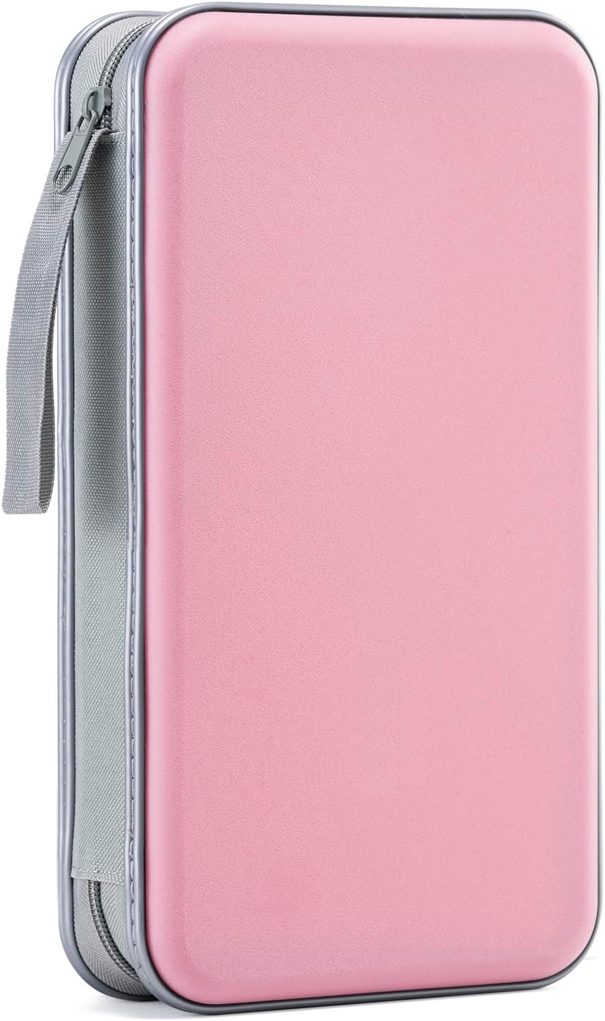DVD Case, 96 Capacity CD Case Portable CD Holder Storage Hard Plastic DVD Wallet Holder Organizer for Car