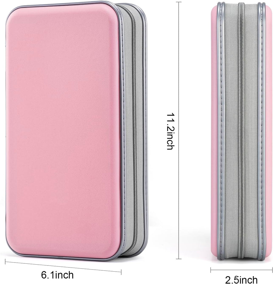DVD Case, 96 Capacity CD Case Portable CD Holder Storage Hard Plastic DVD Wallet Holder Organizer for Car
