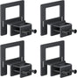 Non Slip Mattress Gaskets for Metal Bed Frame, Mattress Holder in Place Gripper, Adjustable Mattress Retainer Bar, Keep Mattress from Sliding Gripper, 4 PCS, Black