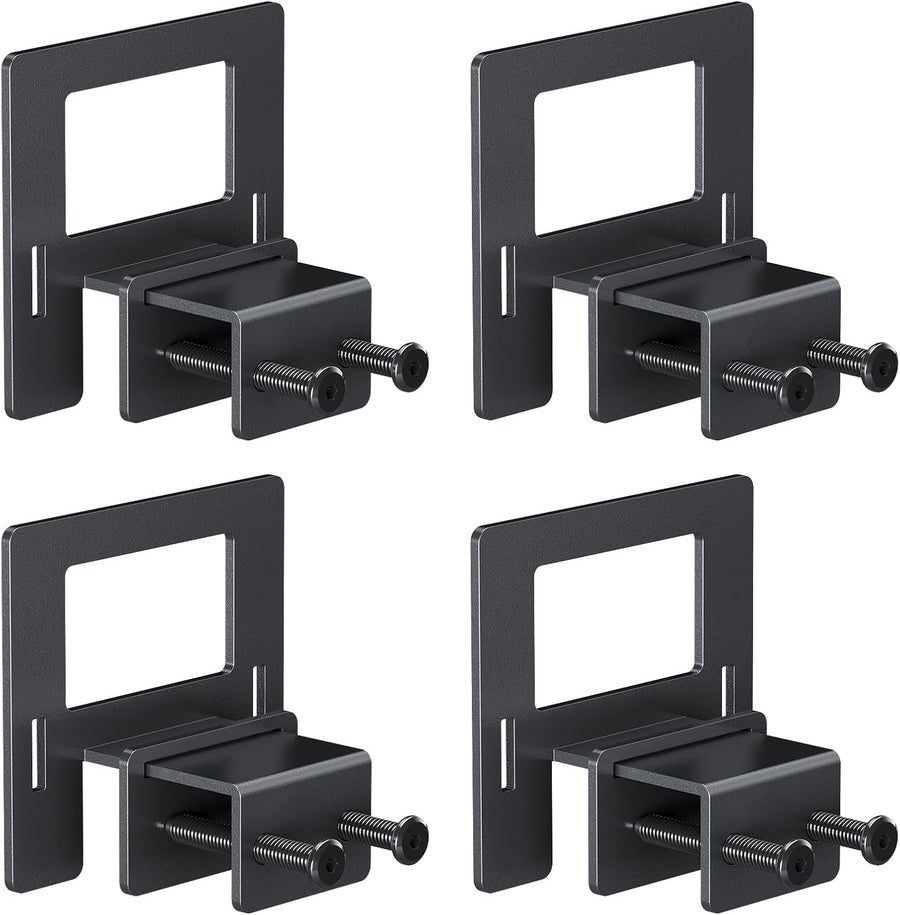 Non Slip Mattress Gaskets for Metal Bed Frame, Mattress Holder in Place Gripper, Adjustable Mattress Retainer Bar, Keep Mattress from Sliding Gripper, 4 PCS, Black