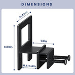 Non Slip Mattress Gaskets for Metal Bed Frame, Mattress Holder in Place Gripper, Adjustable Mattress Retainer Bar, Keep Mattress from Sliding Gripper, 4 PCS, Black