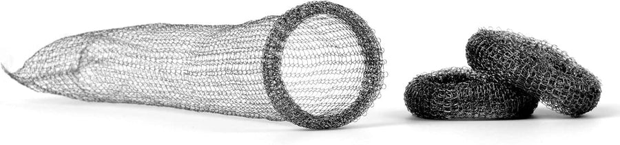 24 PCS Lint Traps  Stainless Steel Washing Machine Lint Snare Traps, Washer Hose Lint Traps with 24 PCS Cable Ties, Laundry Mesh Washer Sink Drain Hose Screen Filter