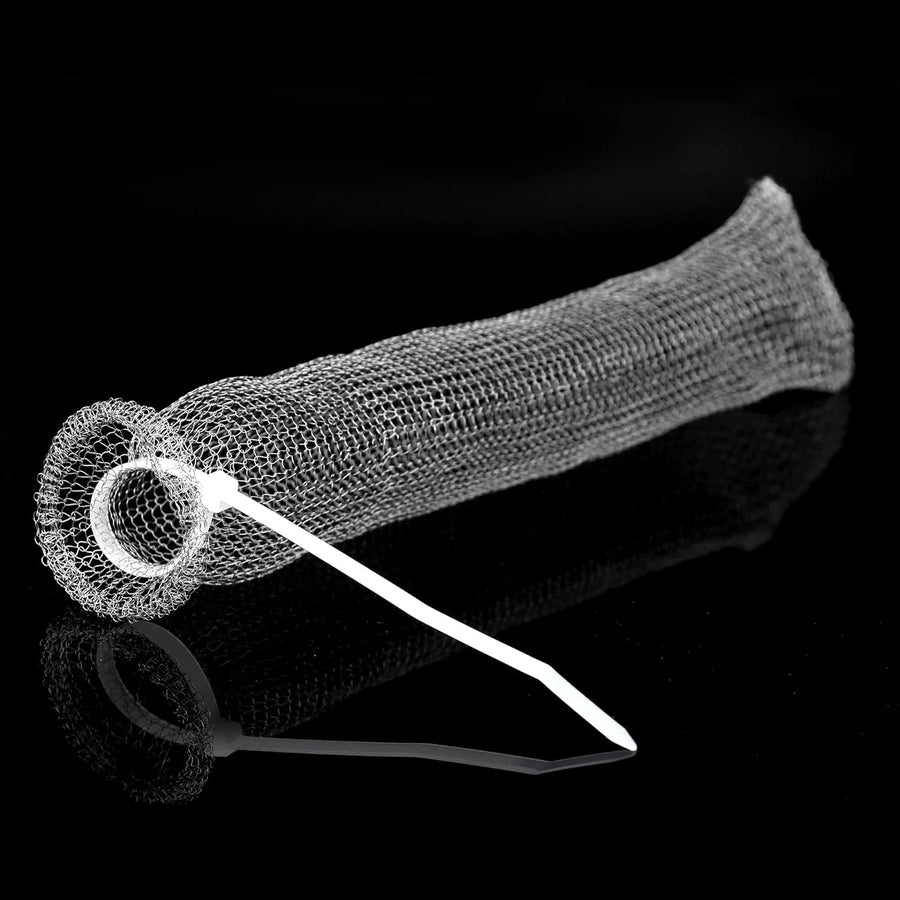 24 PCS Lint Traps  Stainless Steel Washing Machine Lint Snare Traps, Washer Hose Lint Traps with 24 PCS Cable Ties, Laundry Mesh Washer Sink Drain Hose Screen Filter