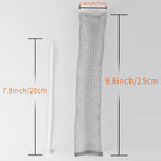 24 PCS Lint Traps  Stainless Steel Washing Machine Lint Snare Traps, Washer Hose Lint Traps with 24 PCS Cable Ties, Laundry Mesh Washer Sink Drain Hose Screen Filter