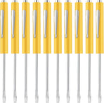 10 Pieces Pocket Screwdriver Mini Tops and Pocket Clips Magnetic Slotted Small Screw Driver with a Single Blade Head for Mechanical, Electrician(Yellow)