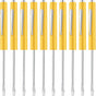 10 Pieces Pocket Screwdriver Mini Tops and Pocket Clips Magnetic Slotted Small Screw Driver with a Single Blade Head for Mechanical, Electrician(Yellow)