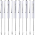 10 Pieces Pocket Screwdriver Mini Tops and Pocket Clips Magnetic Slotted Small Screw Driver with a Single Blade Head for Mechanical, Electrician(White)