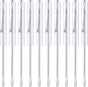10 Pieces Pocket Screwdriver Mini Tops and Pocket Clips Magnetic Slotted Small Screw Driver with a Single Blade Head for Mechanical, Electrician(White)