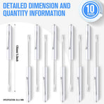 10 Pieces Pocket Screwdriver Mini Tops and Pocket Clips Magnetic Slotted Small Screw Driver with a Single Blade Head for Mechanical, Electrician(White)