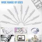 10 Pieces Pocket Screwdriver Mini Tops and Pocket Clips Magnetic Slotted Small Screw Driver with a Single Blade Head for Mechanical, Electrician(White)