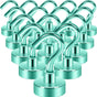 Magnetic Hooks,30lb+ Heavy Duty Earth Magnets with Hook for Refrigerator, Extra Strong Cruise Hook for Hanging, Magnetic Hanger for Curtain, Grill (Green, 15 Pack)